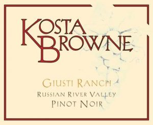 Kosta Browne, Gusti Ranch, Pinot Noir 2015